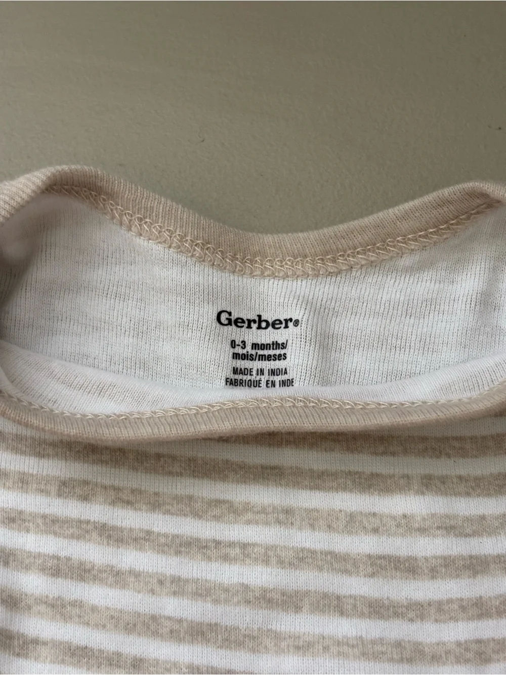Gerber/Carter Baby One-Piece Bodysuits and Romper - White, Beige, Brown